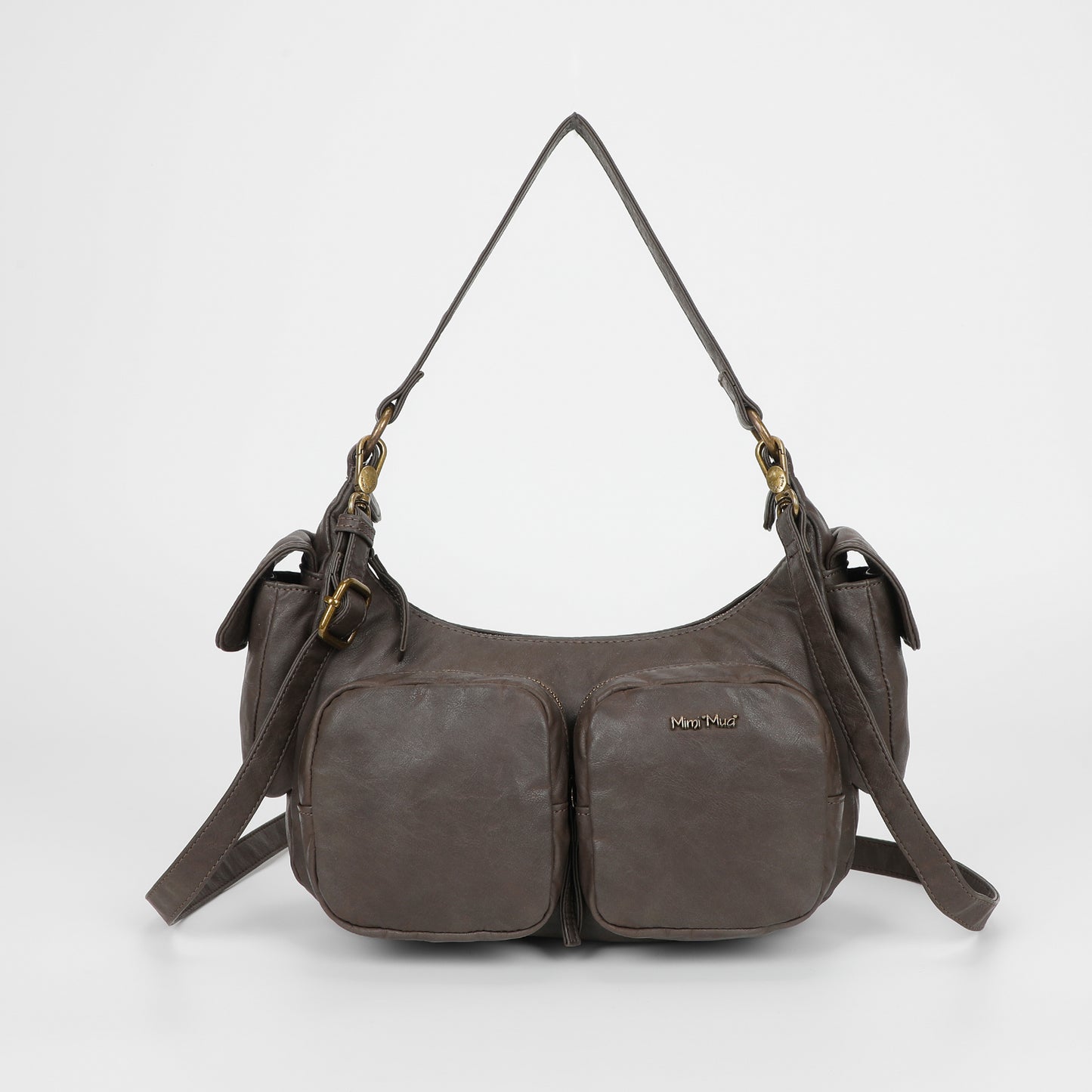 BORSA A SPALLA CON TASCHE