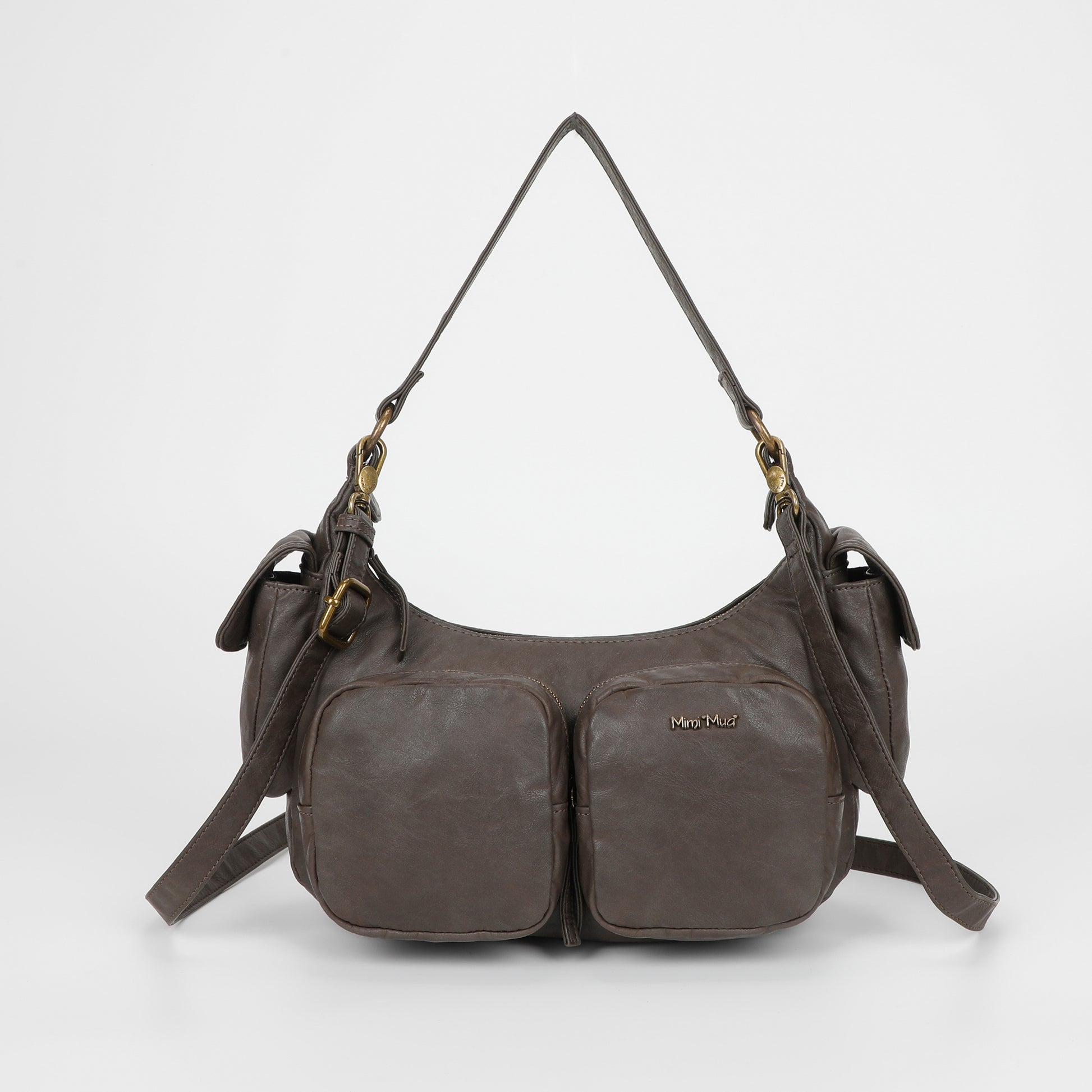 BORSA A SPALLA CON TASCHE