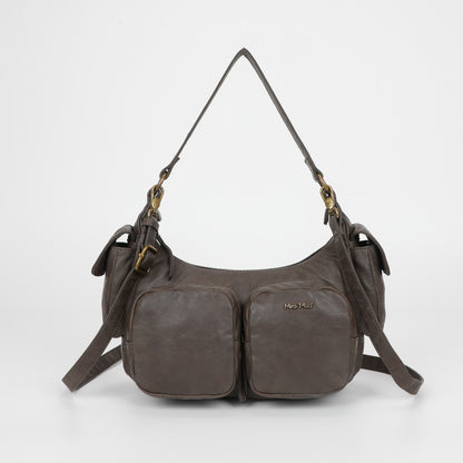 BORSA A SPALLA CON TASCHE