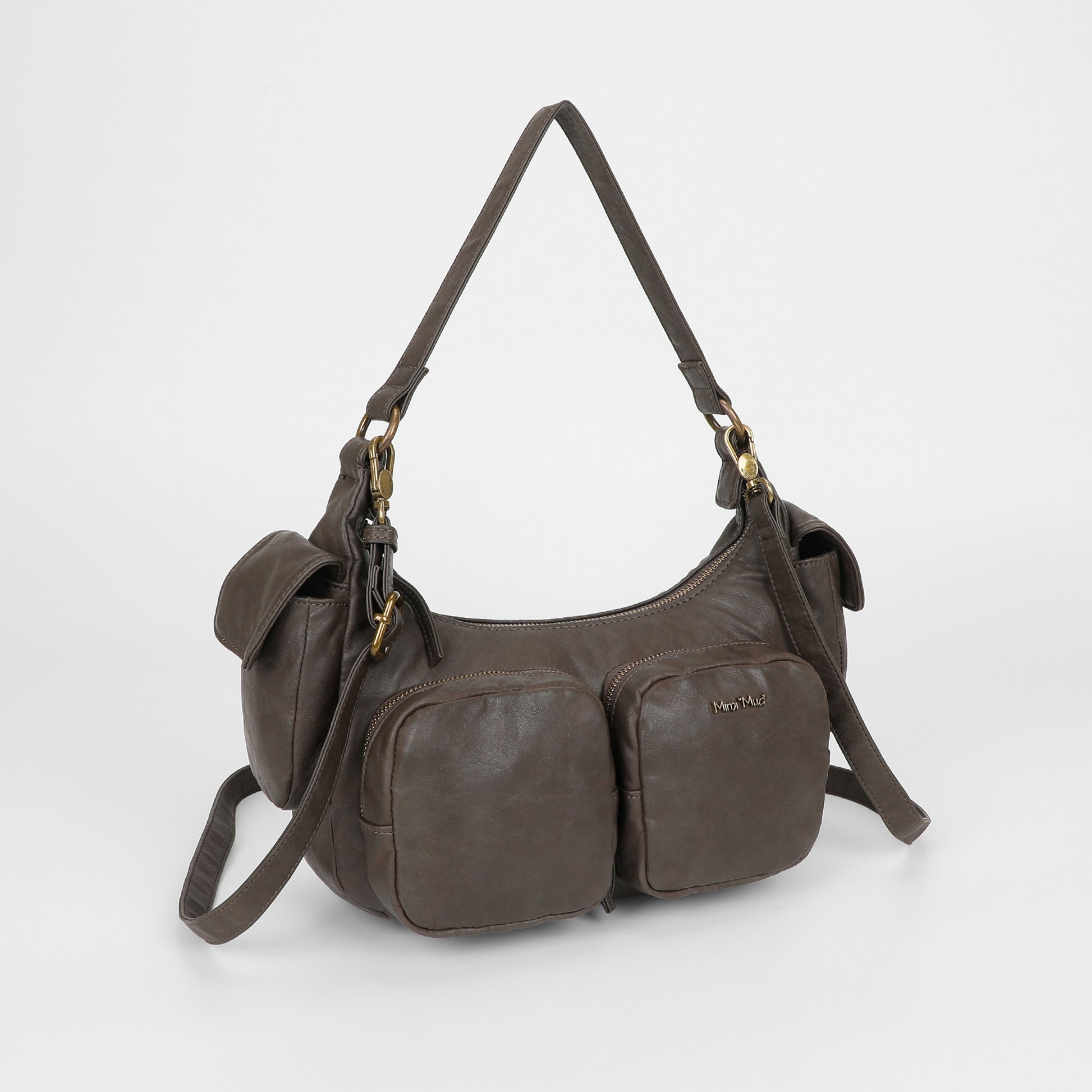 BORSA A SPALLA CON TASCHE