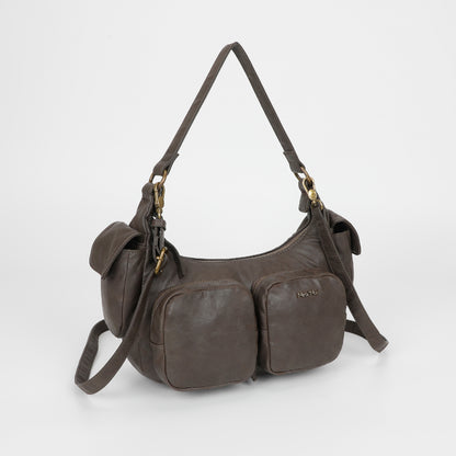 BORSA A SPALLA CON TASCHE