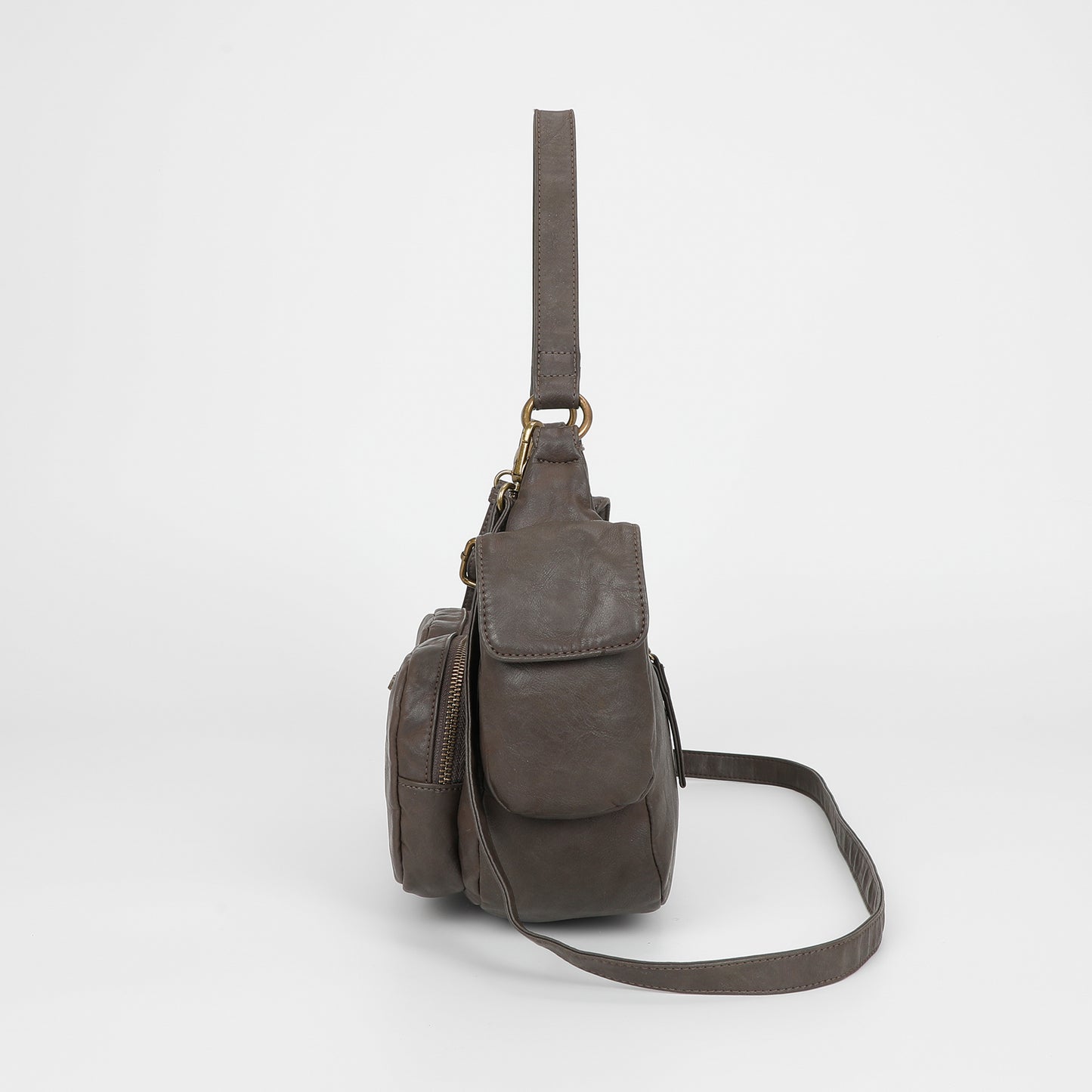 BORSA A SPALLA CON TASCHE