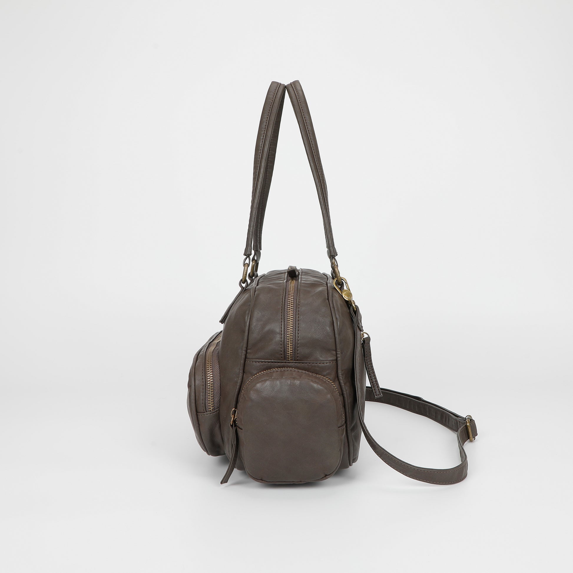 BORSA BAULETTO CON TASCHE