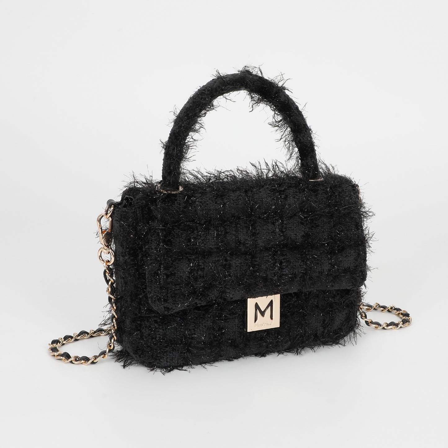 BORSA A TRACOLLA IN TWEED