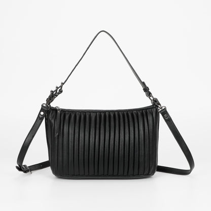 BORSA A SPALLA PICCOLA PLISSETTATA