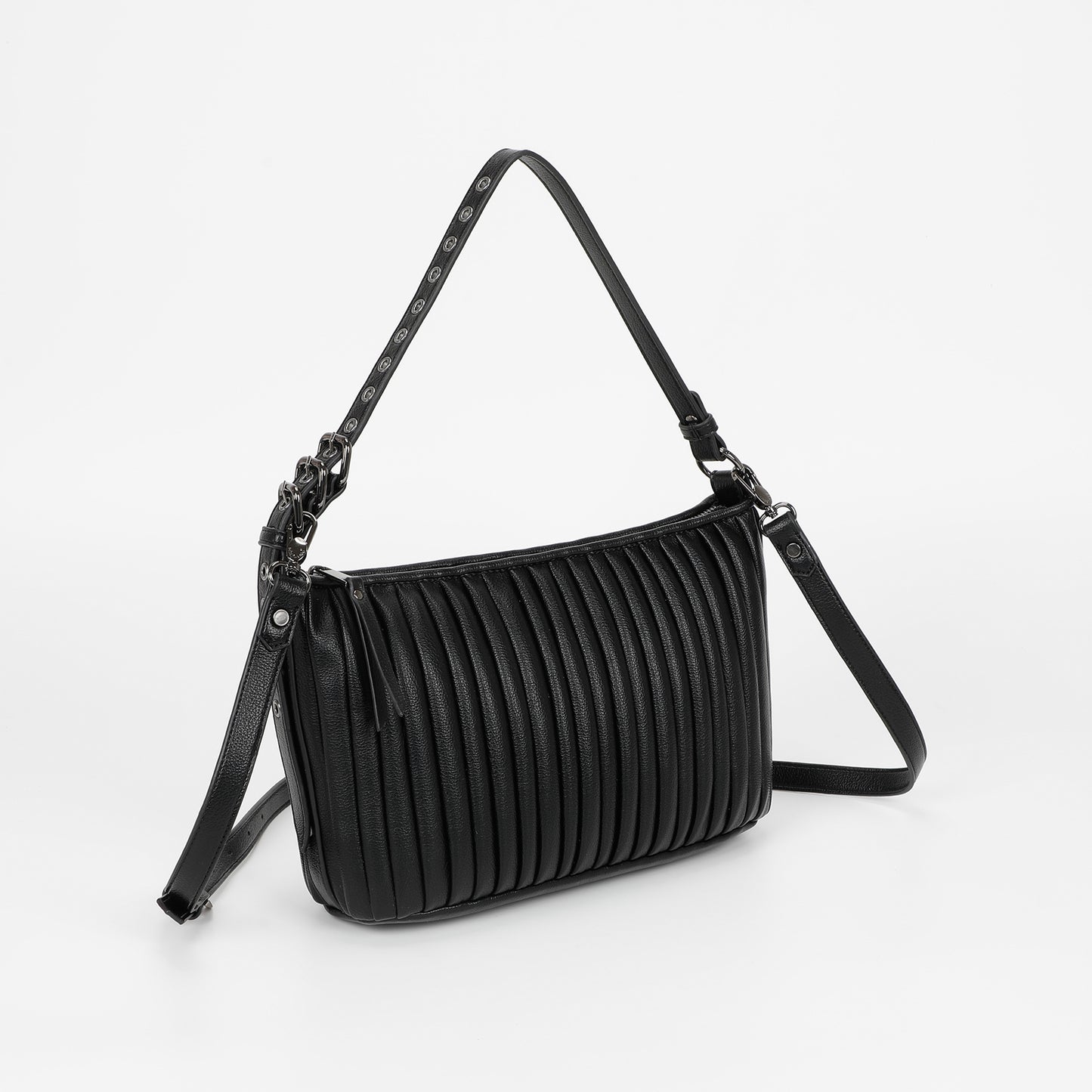 BORSA A SPALLA PICCOLA PLISSETTATA