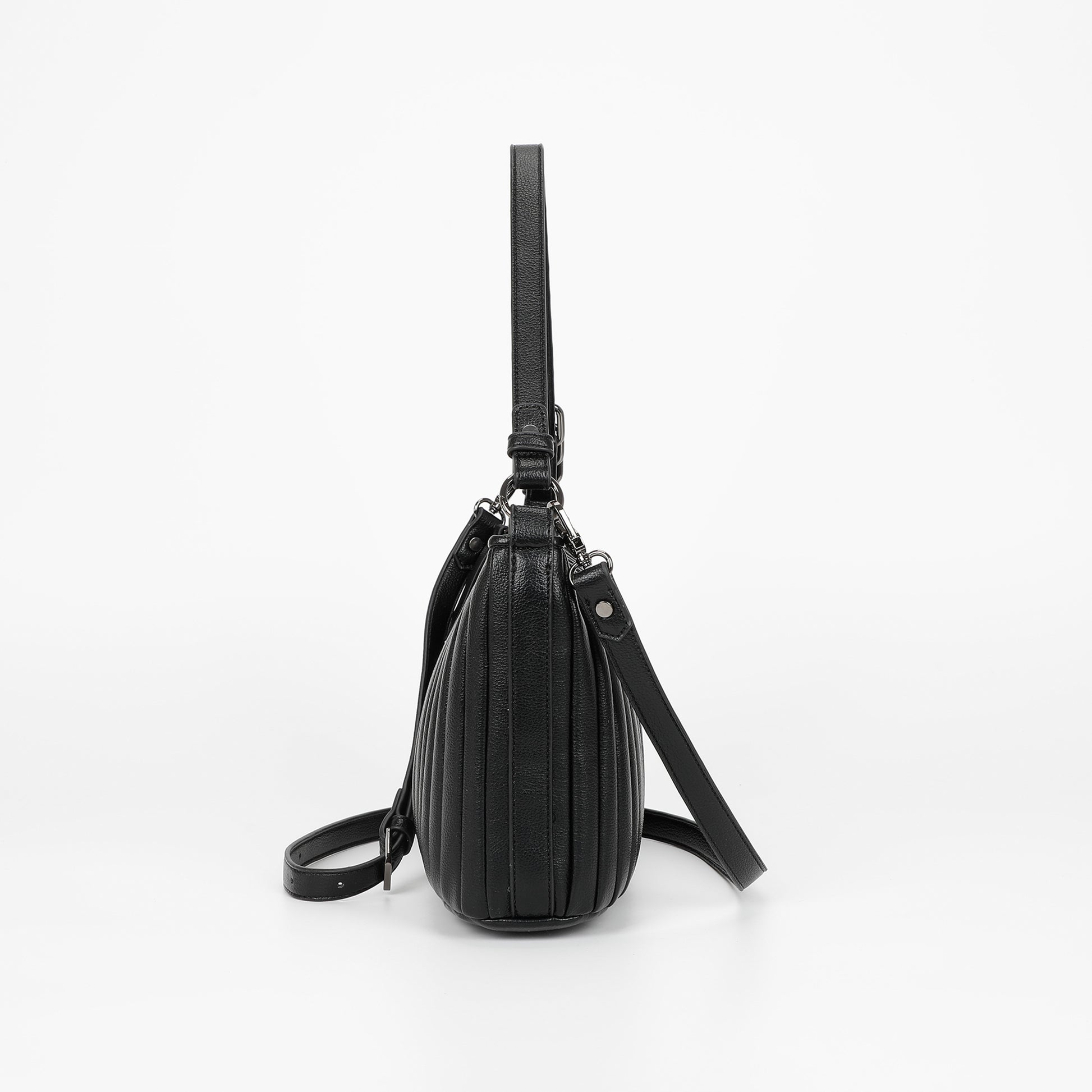 BORSA A SPALLA PICCOLA PLISSETTATA