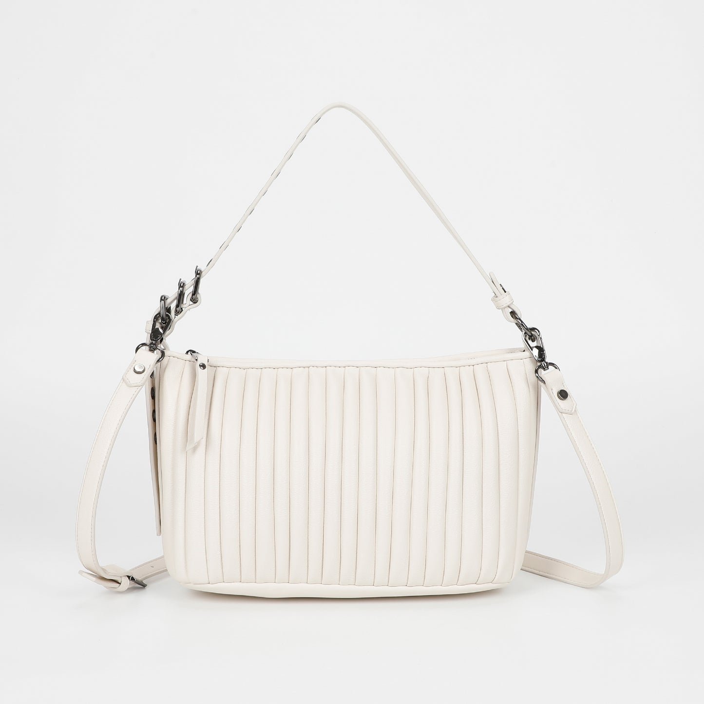 BORSA A SPALLA PICCOLA PLISSETTATA