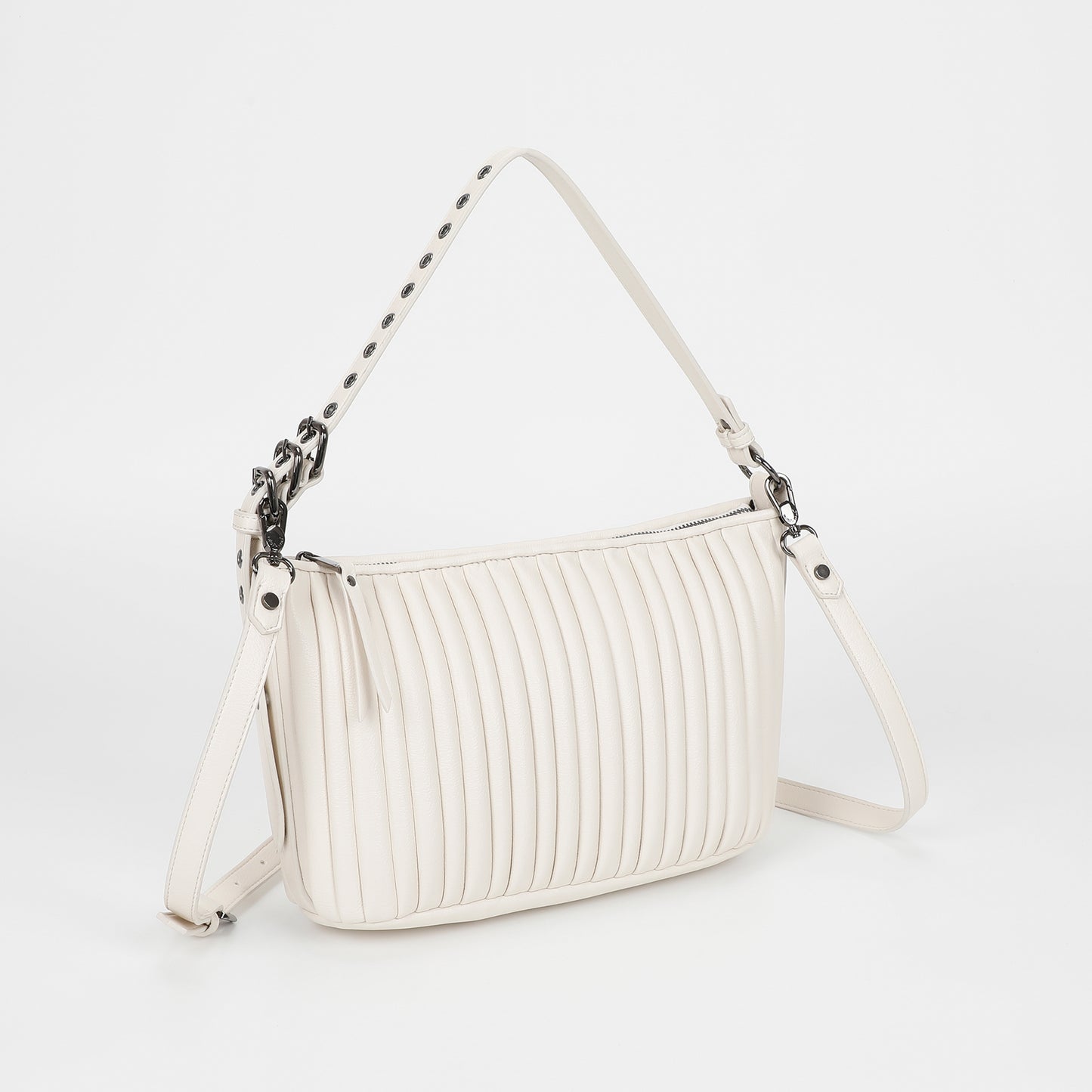 BORSA A SPALLA PICCOLA PLISSETTATA