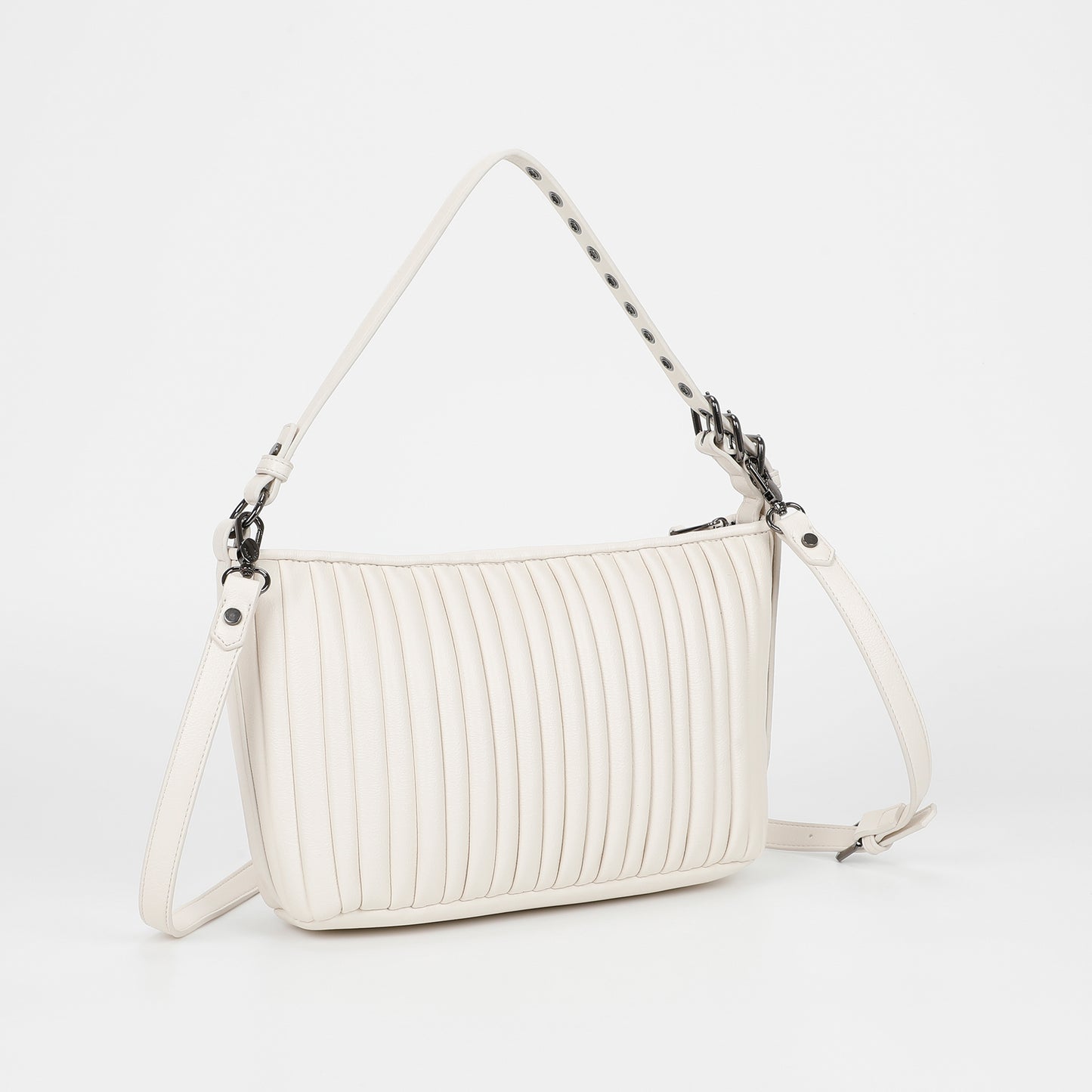 BORSA A SPALLA PICCOLA PLISSETTATA