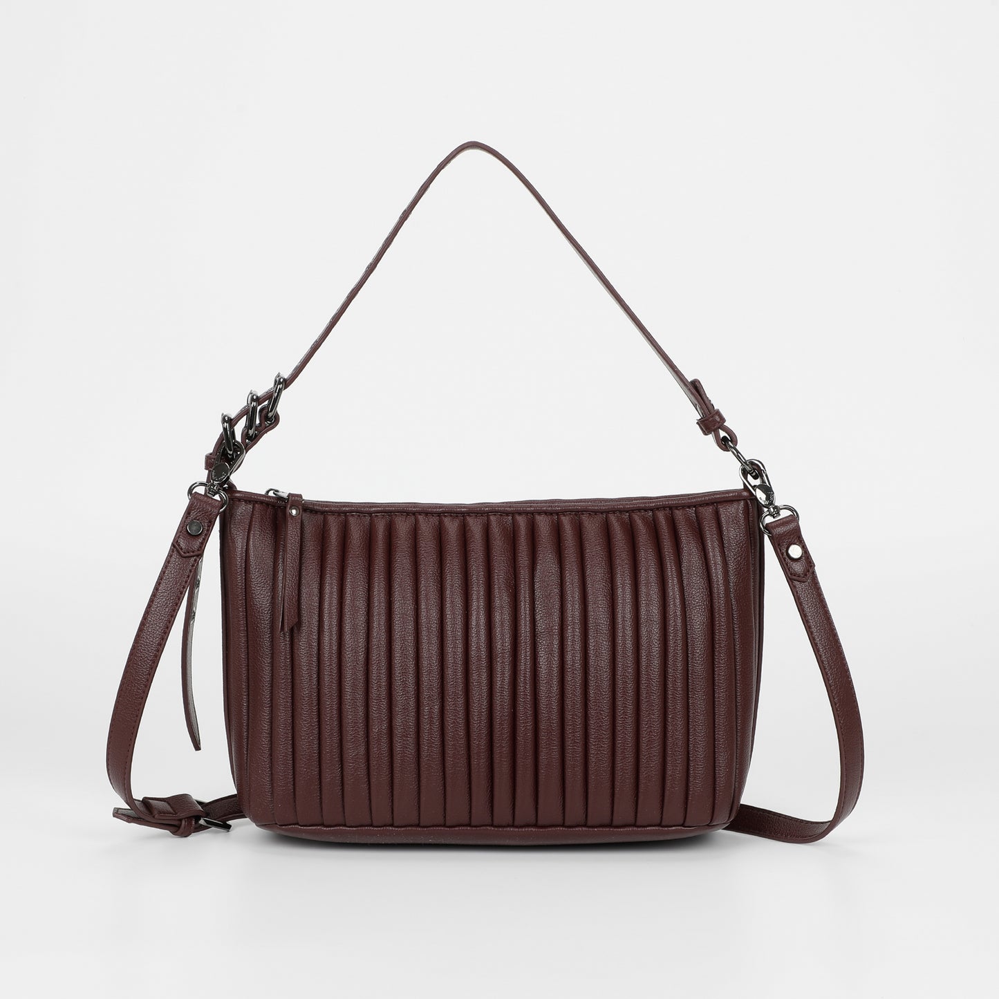 BORSA A SPALLA PICCOLA PLISSETTATA