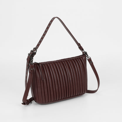 BORSA A SPALLA PICCOLA PLISSETTATA