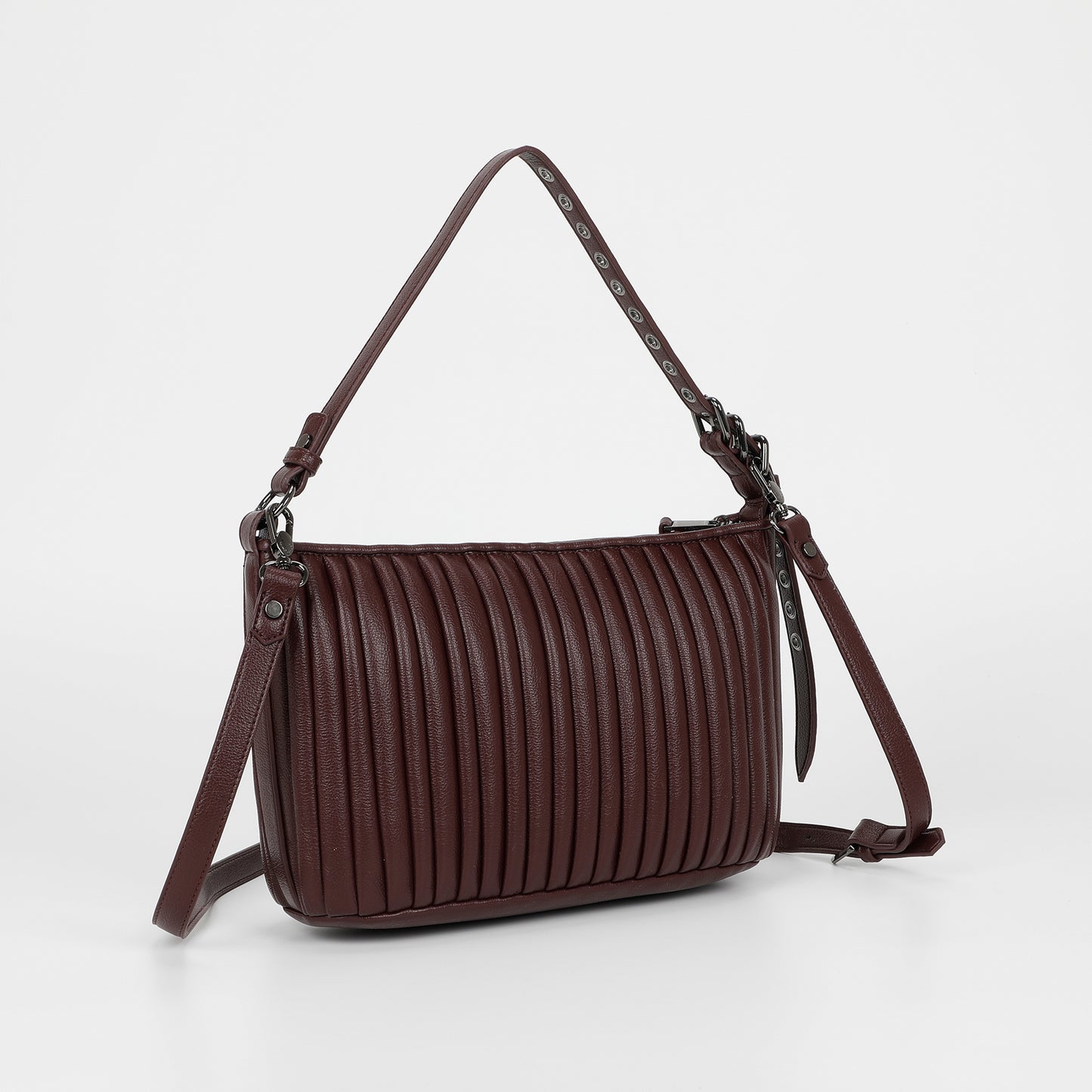 BORSA A SPALLA PICCOLA PLISSETTATA