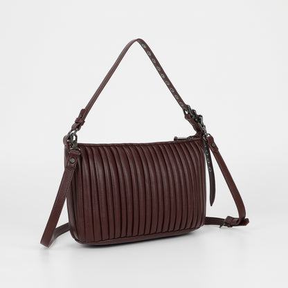 BORSA A SPALLA PICCOLA PLISSETTATA