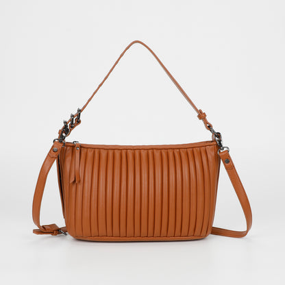 BORSA A SPALLA PICCOLA PLISSETTATA