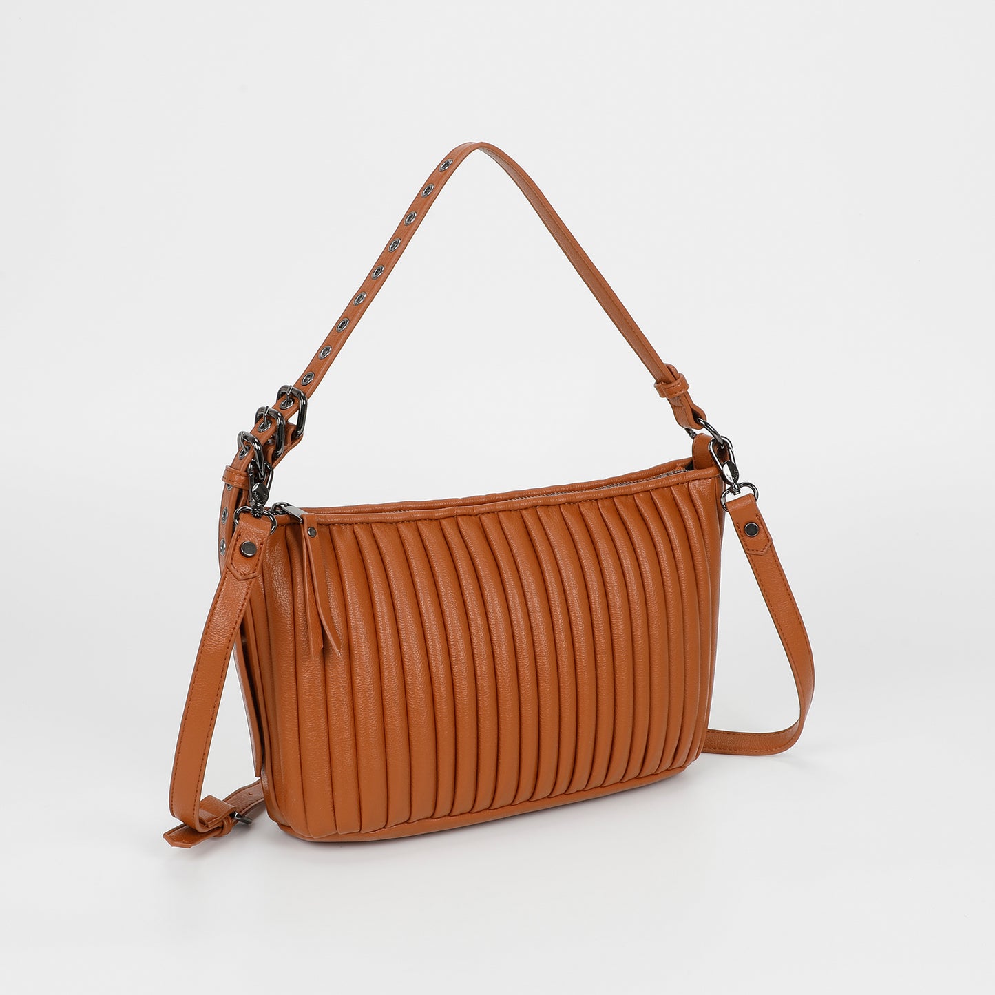 BORSA A SPALLA PICCOLA PLISSETTATA