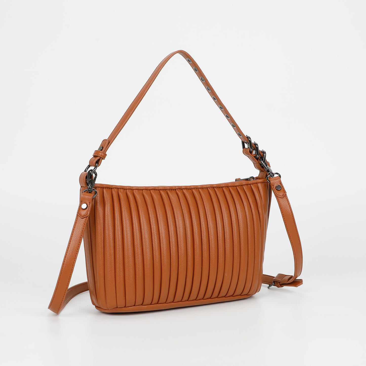 BORSA A SPALLA PICCOLA PLISSETTATA