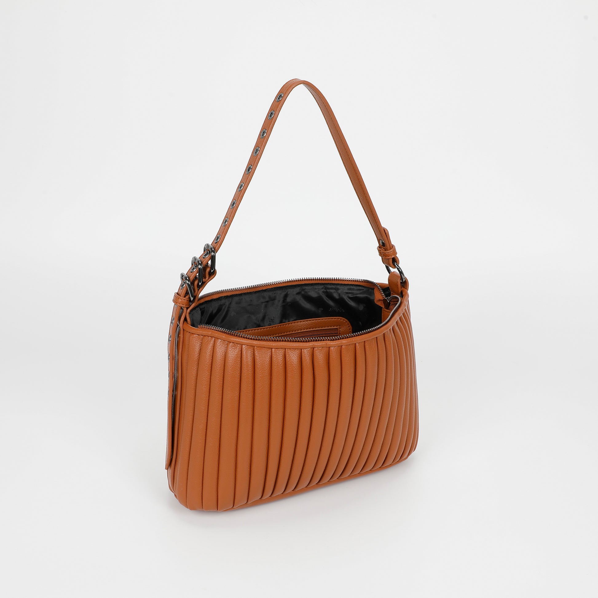 BORSA A SPALLA PICCOLA PLISSETTATA