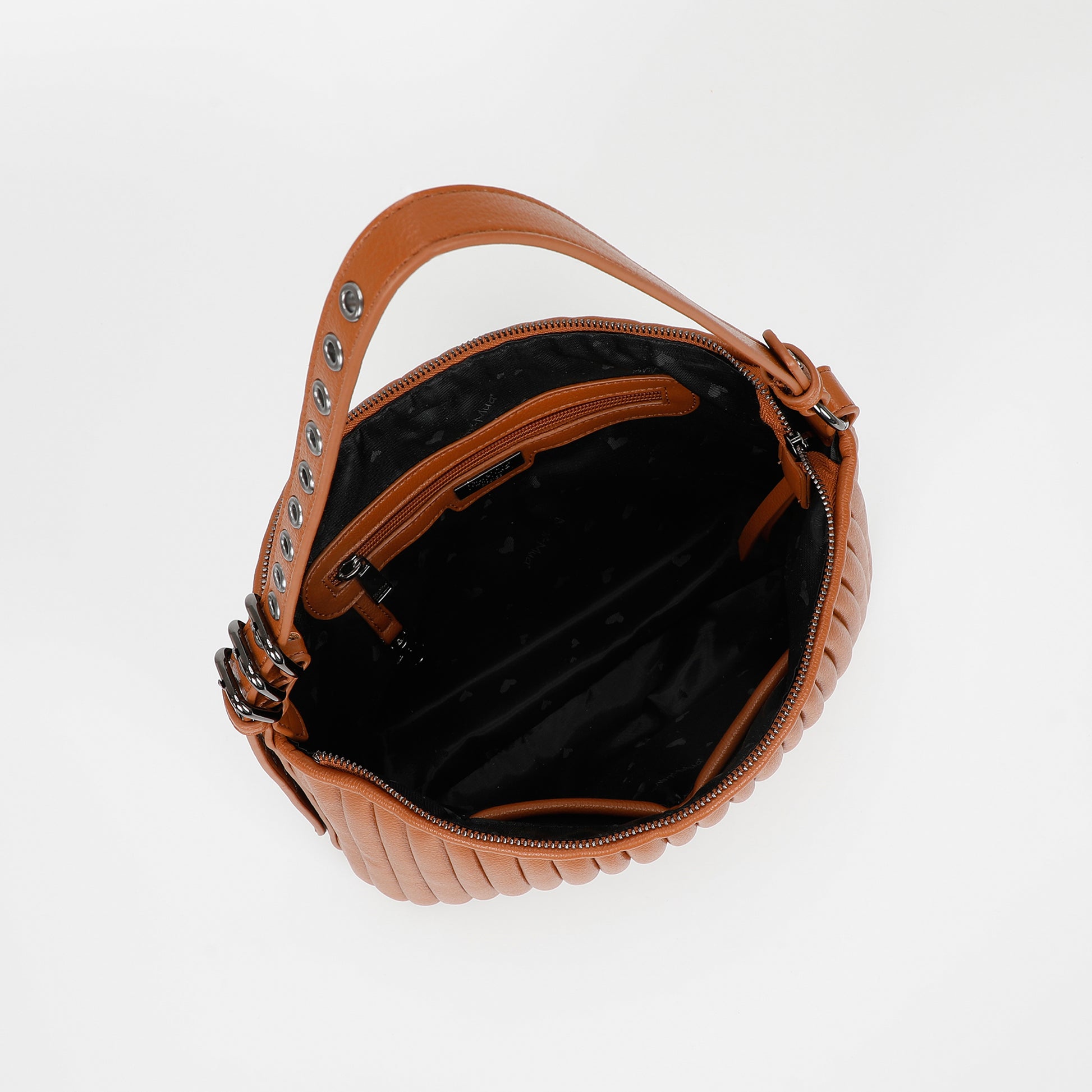 BORSA A SPALLA PICCOLA PLISSETTATA