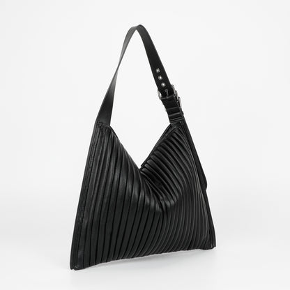 BORSA A SPALLA GRANDE PLISSETTATA