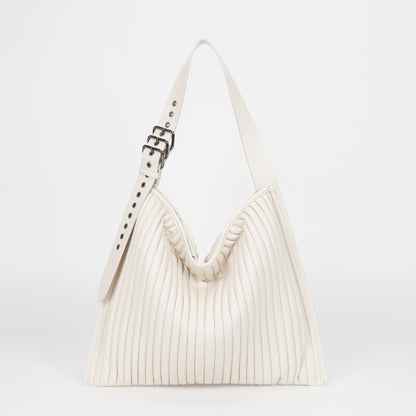 BORSA A SPALLA GRANDE PLISSETTATA