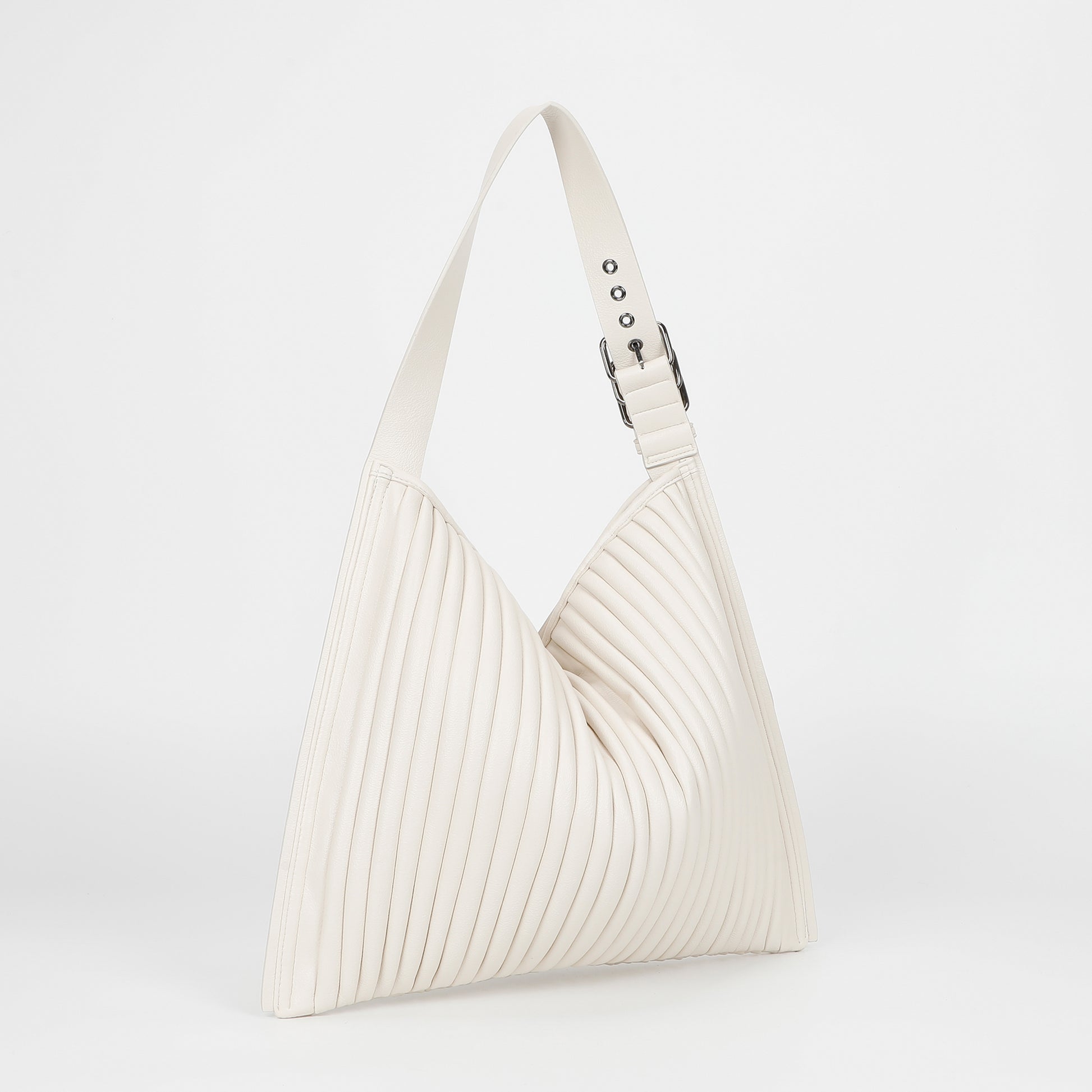 BORSA A SPALLA GRANDE PLISSETTATA