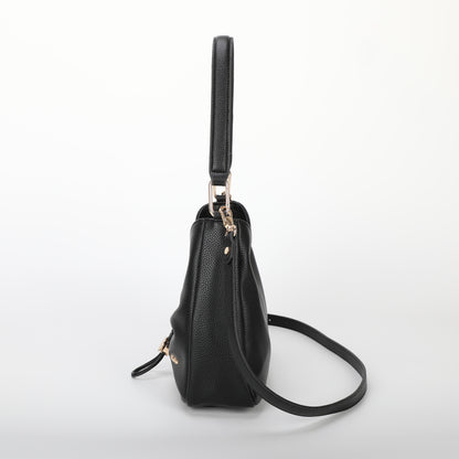 BORSA A SPALLA CON DETTAGLIO ARRICCIATO