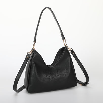 BORSA A SPALLA CON DETTAGLIO ARRICCIATO