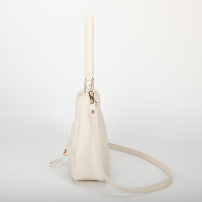 BORSA A SPALLA CON DETTAGLIO ARRICCIATO