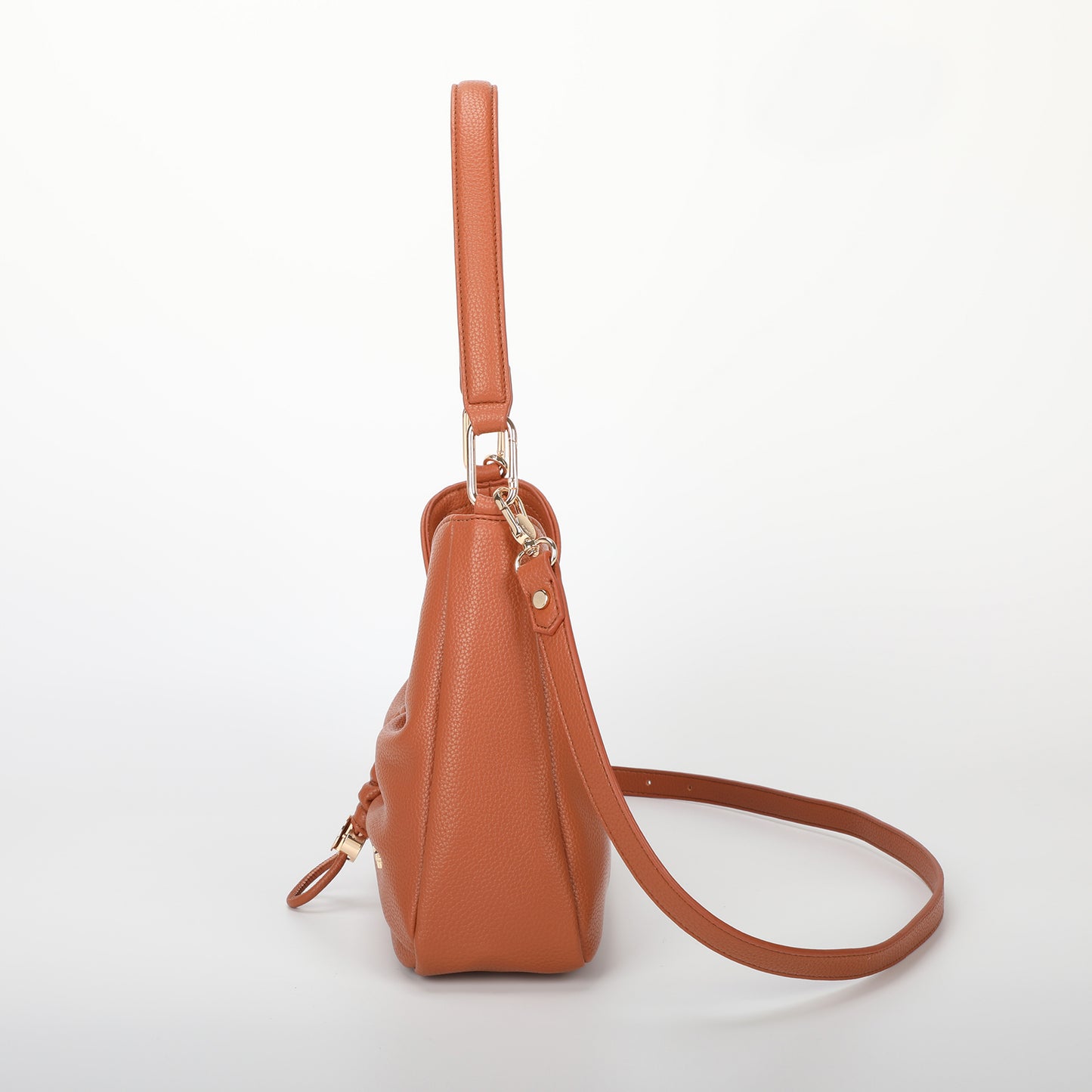 BORSA A SPALLA CON DETTAGLIO ARRICCIATO