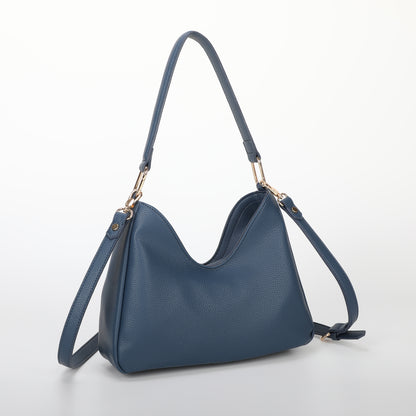 BORSA A SPALLA CON DETTAGLIO ARRICCIATO