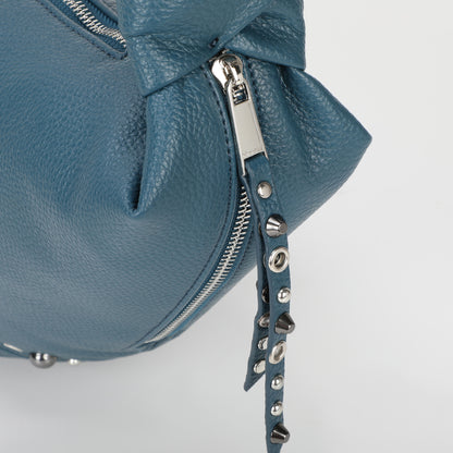 BORSA A TRACOLLA MEZZALUNA CON BORCHIE