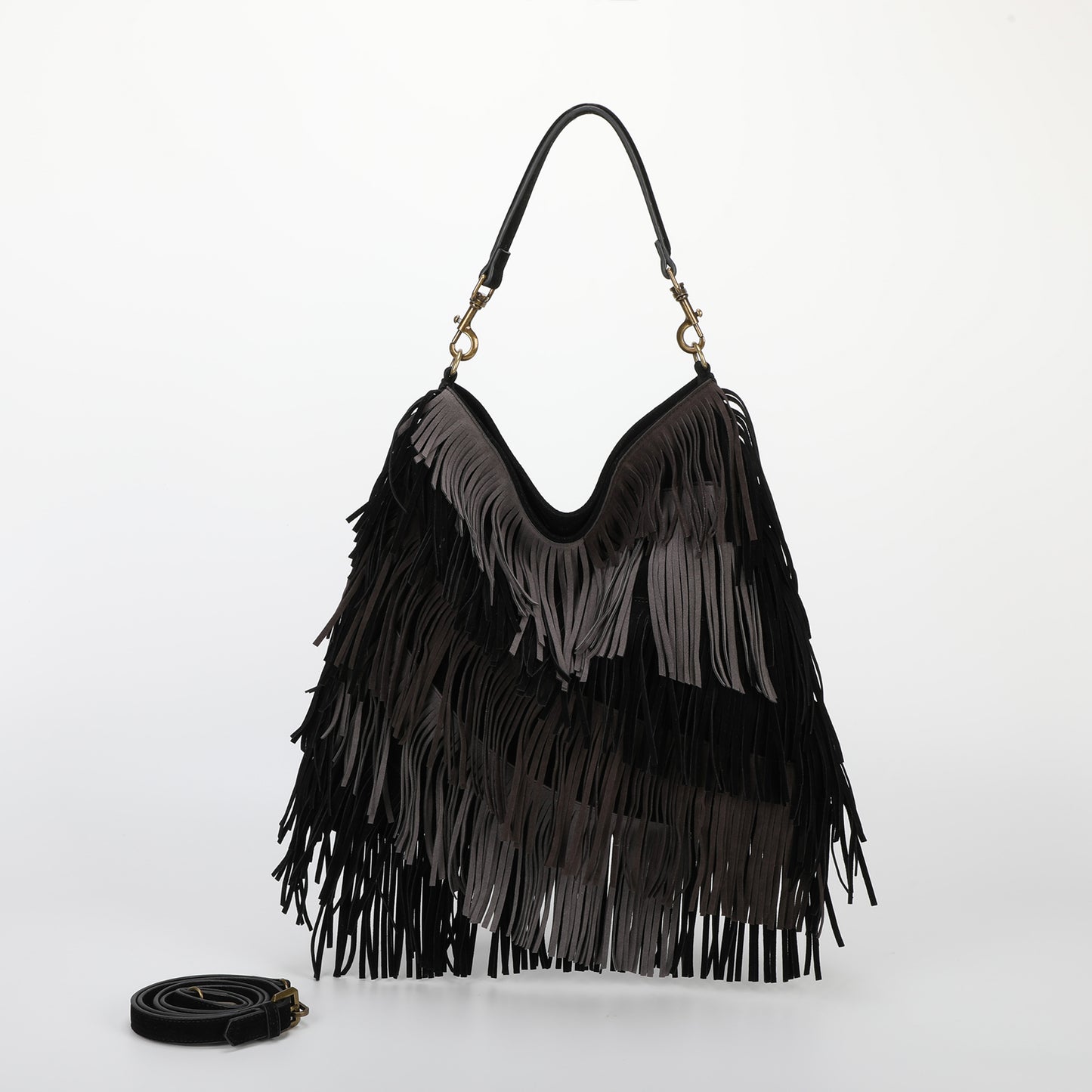BORSA A SACCA CON FRANGE