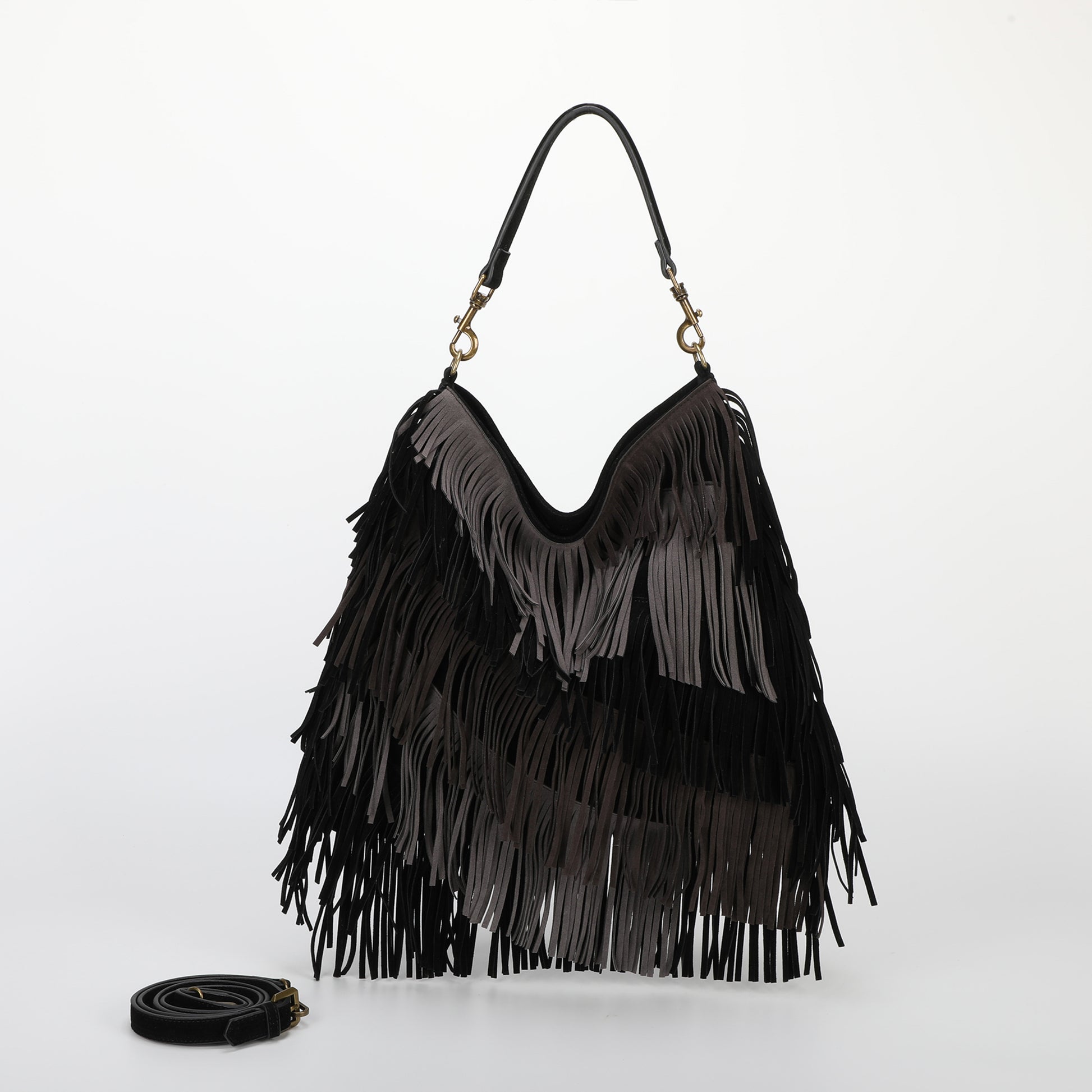 BORSA A SACCA CON FRANGE