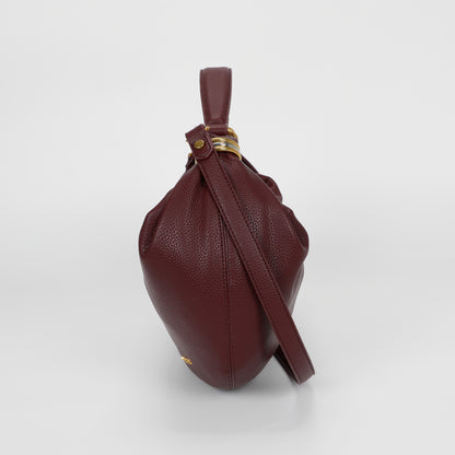 BORSA A SPALLA PICCOLA CON ANELLI AI MANICI