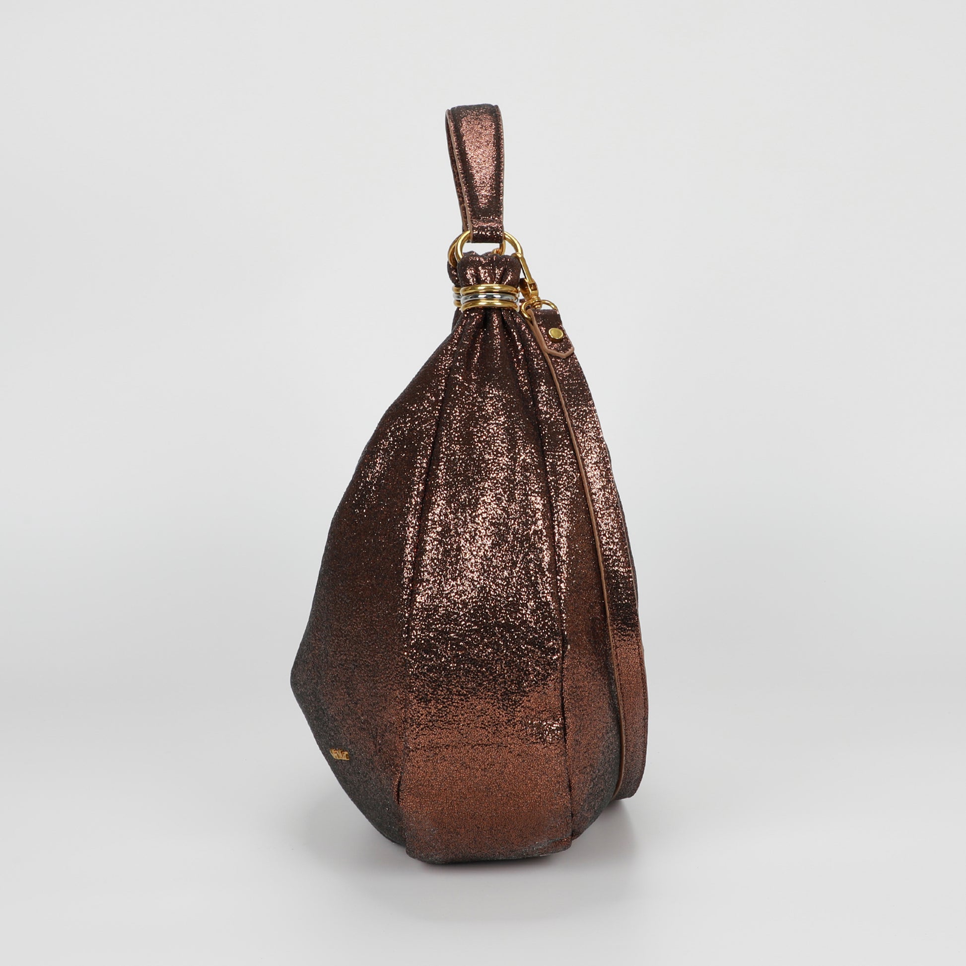 BORSA A SPALLA GRANDE CON ANELLI AI MANICI