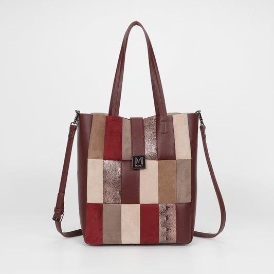 BORSA SHOPPER PATCHWORK VERTICALI