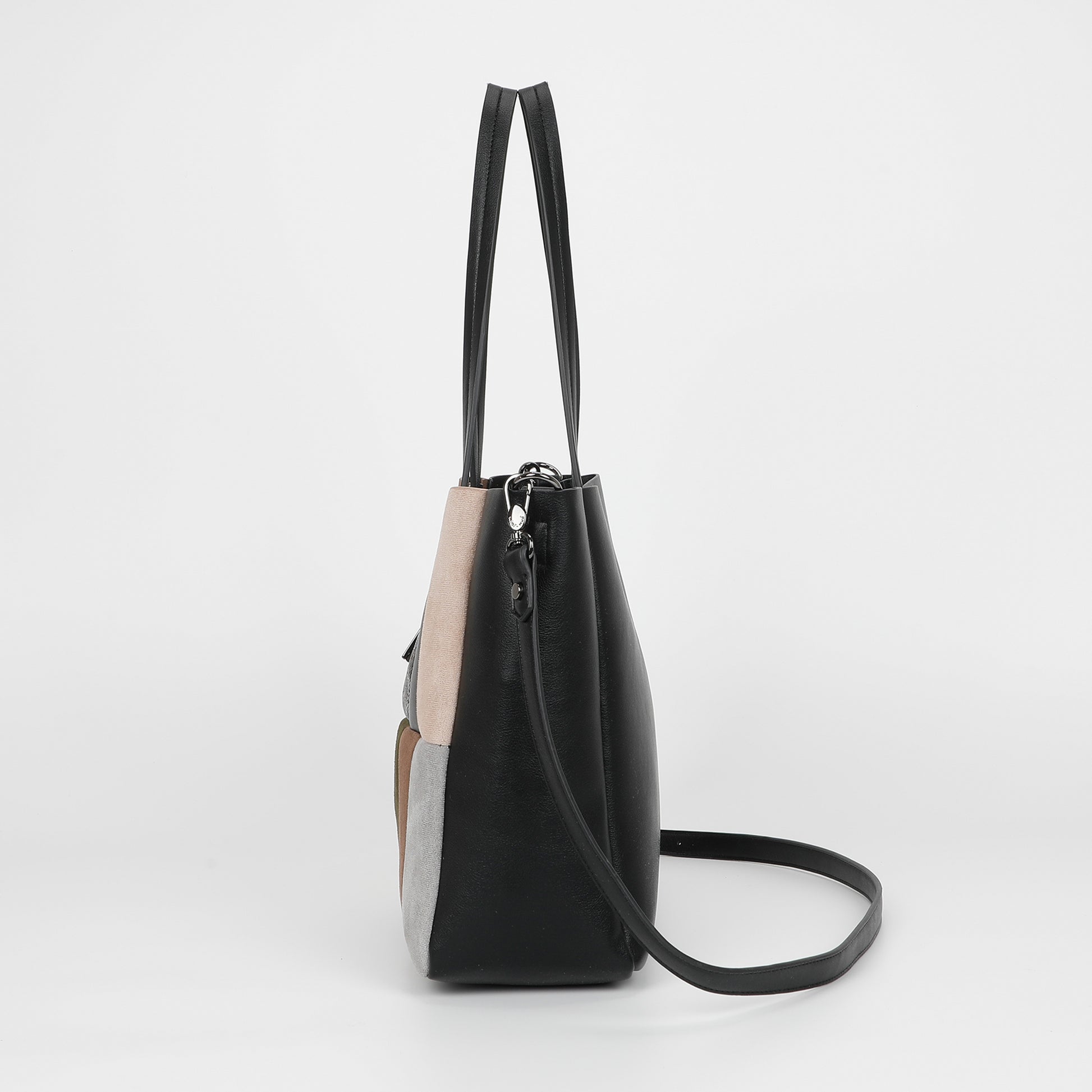 BORSA A SPALLA PATCHWORK VERTICALI