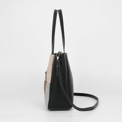 BORSA A SPALLA PATCHWORK VERTICALI