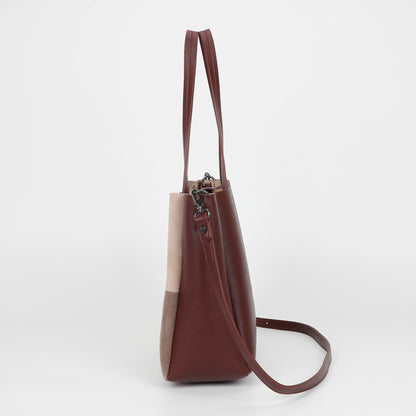 BORSA A SPALLA PATCHWORK VERTICALI
