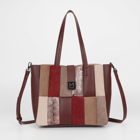 BORSA A SPALLA PATCHWORK VERTICALI