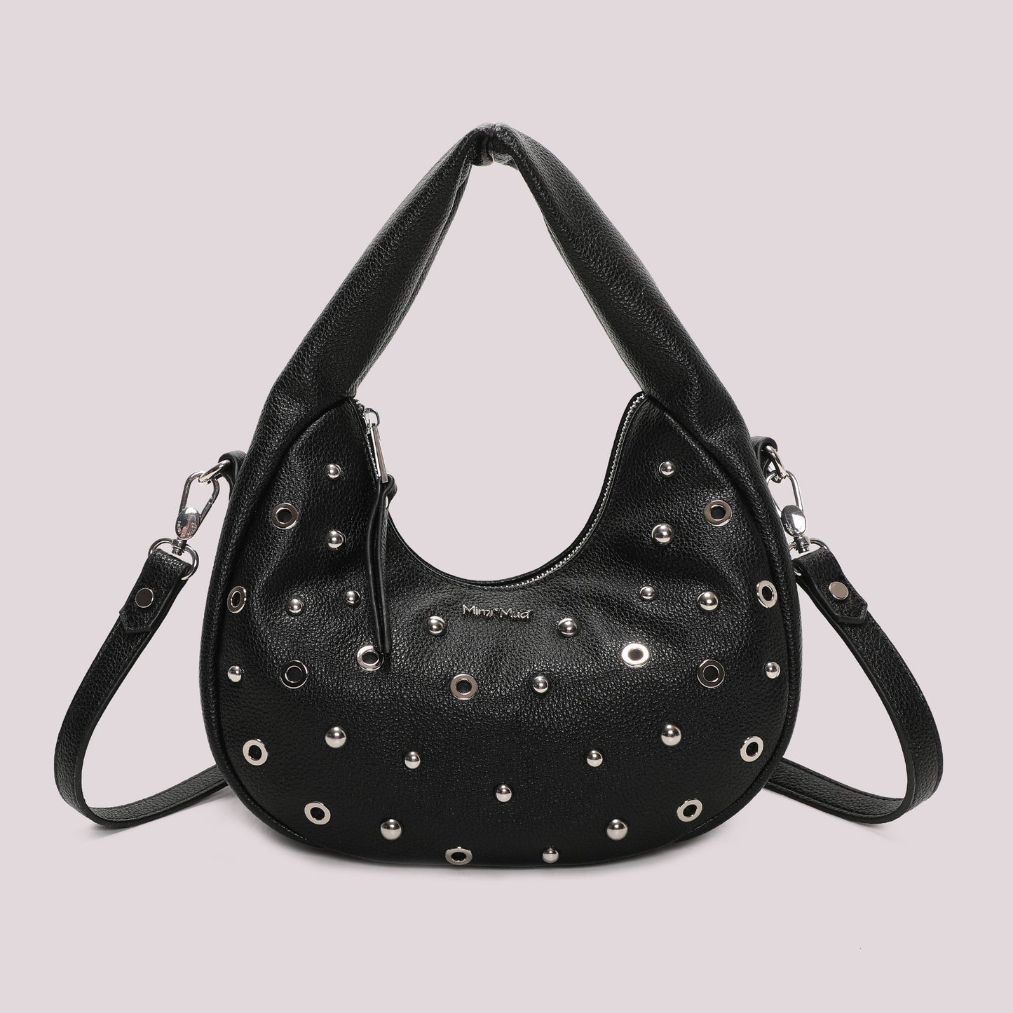 BORSA A MANO CON BORCHIE E OCCHIELLI