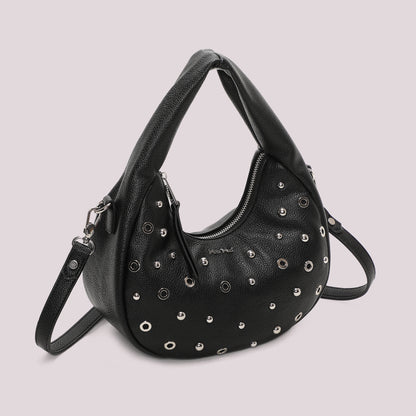 BORSA A MANO CON BORCHIE E OCCHIELLI