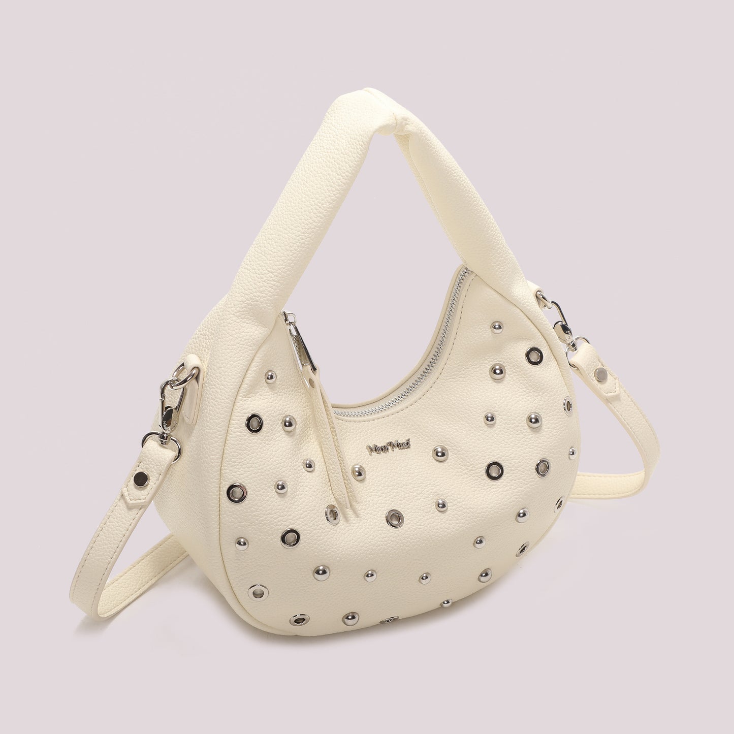 BORSA A MANO CON BORCHIE E OCCHIELLI