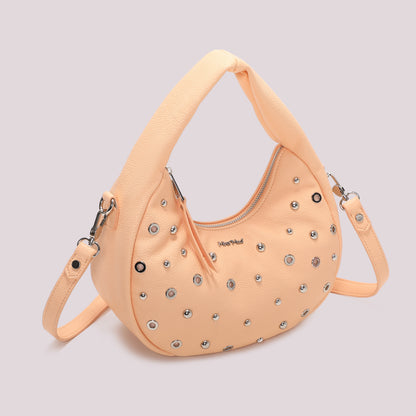 BORSA A MANO CON BORCHIE E OCCHIELLI