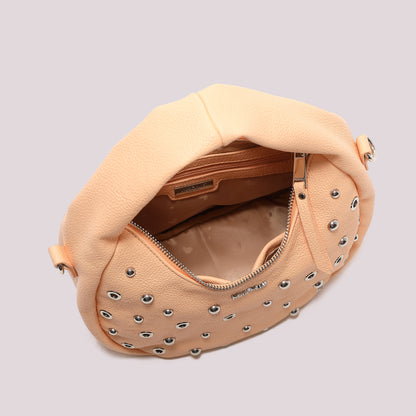 BORSA A MANO CON BORCHIE E OCCHIELLI