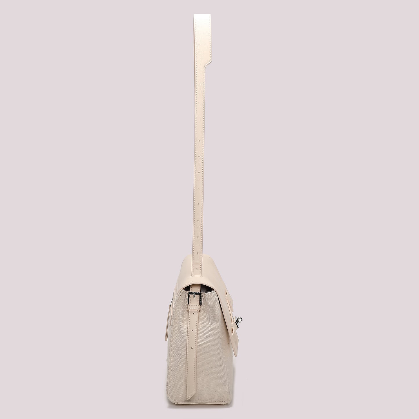 BORSA A SPALLA CON PATTA E CANVAS