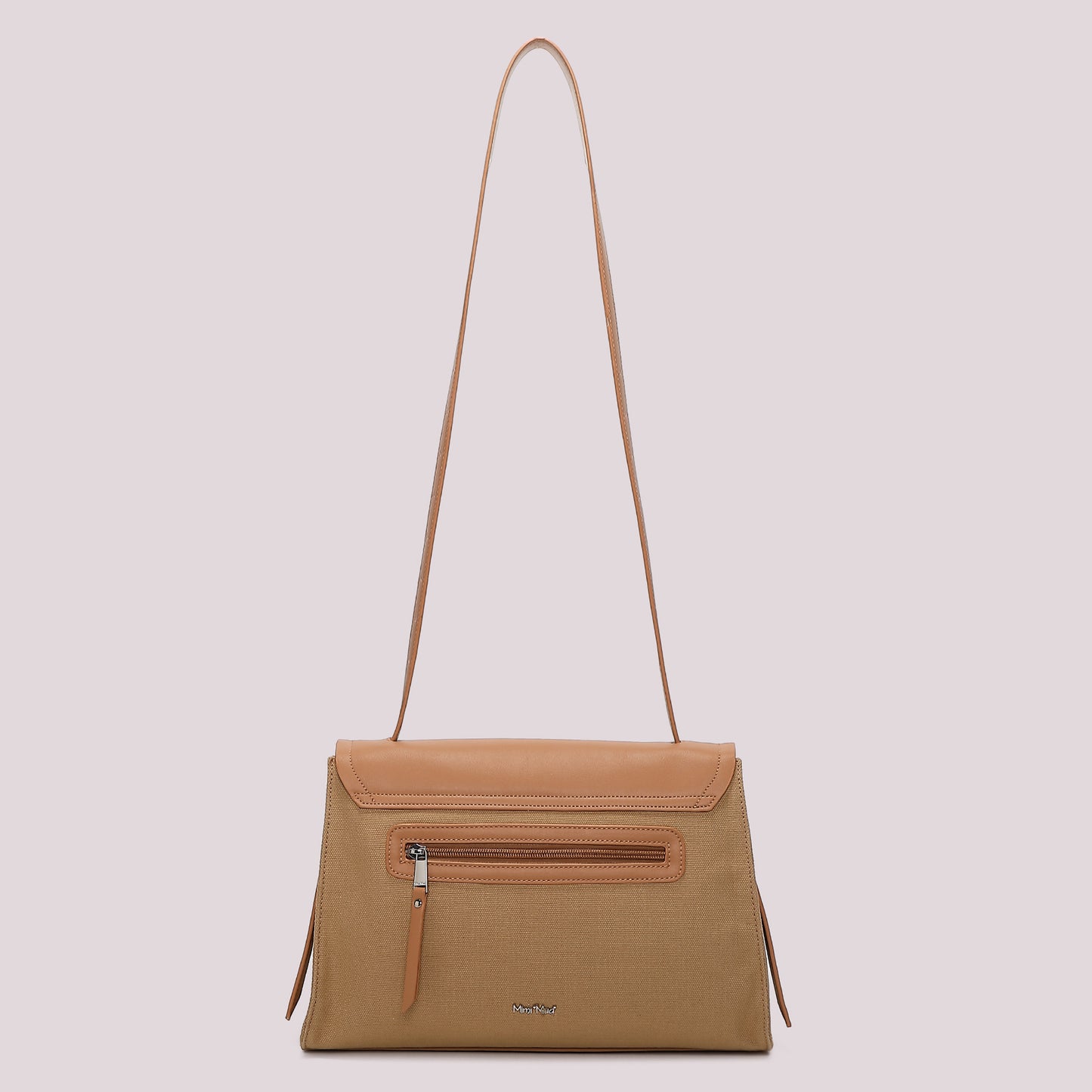 BORSA A SPALLA CON PATTA E CANVAS