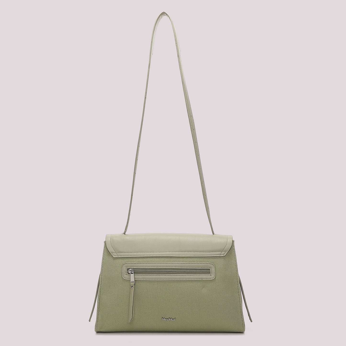 BORSA A SPALLA CON PATTA E CANVAS