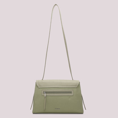 BORSA A SPALLA CON PATTA E CANVAS